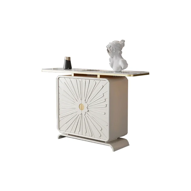 

Hallway Side View Entry Door Entrance Cabinet Stone Plate Desktop Paint Carving Cabinet