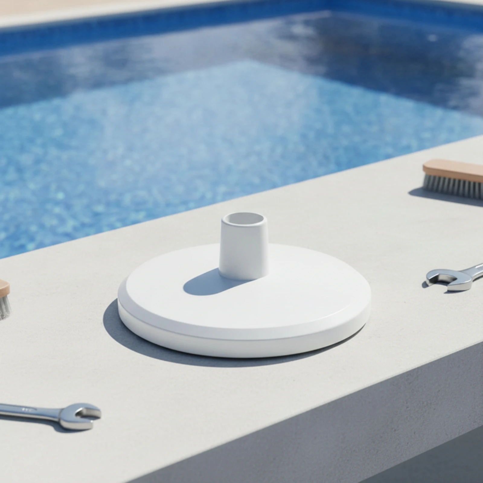 Pool Skimmer Vacuum Plate Round Skimmer Vacuum Plate in-Ground Resistant