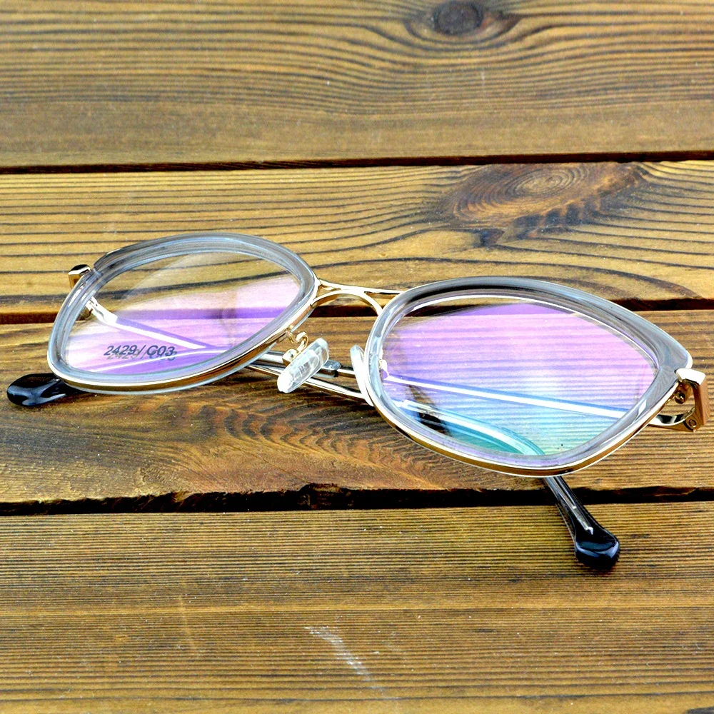 

Очки для чтения с прозрачной оправой и золотыми дужками, мужские и женские, оверсайз, овальные, титановые, диоптрии от +0.75 до +4.00