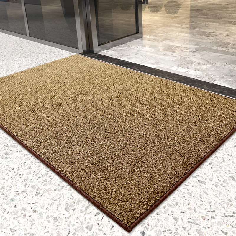 Home Hotel Polyester Entrance Carpet Anti-Slip Floor Mat for Indoor and Outdoor Sand and Mud Scraping Wear-Resistant Foot Pad