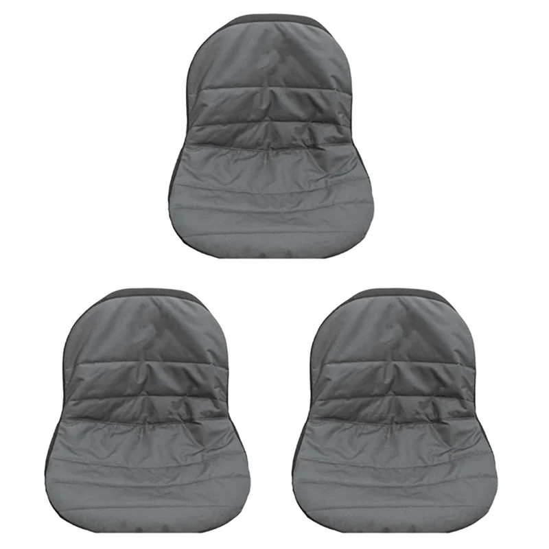 

B72A 3X Universal Riding Lawn Mower Tractor Seat Cover Padded Comfort Pad Storage Pouch Medium (Gray)