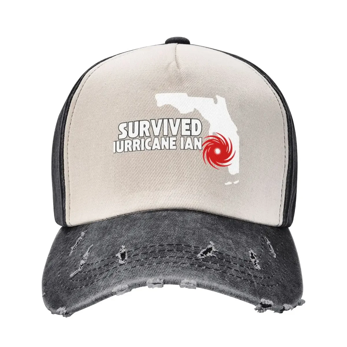 I Survived Hurricane Ian - Hurricane Ian 2022 Baseball Cap Sun Cap Vintage Mountaineering Hats Man Women's