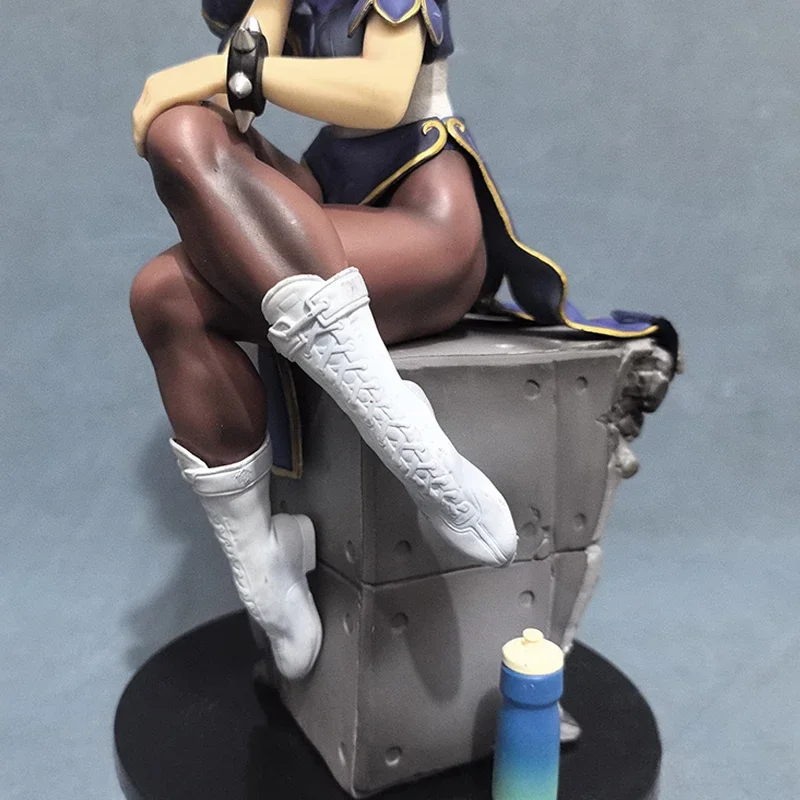 Street Fighter Anime Figure, Chun Li Action Figuring, Auckland PVC, Statue en posture assise, Collection Desk Decora, Cadeaux d'anniversaire, 26cm