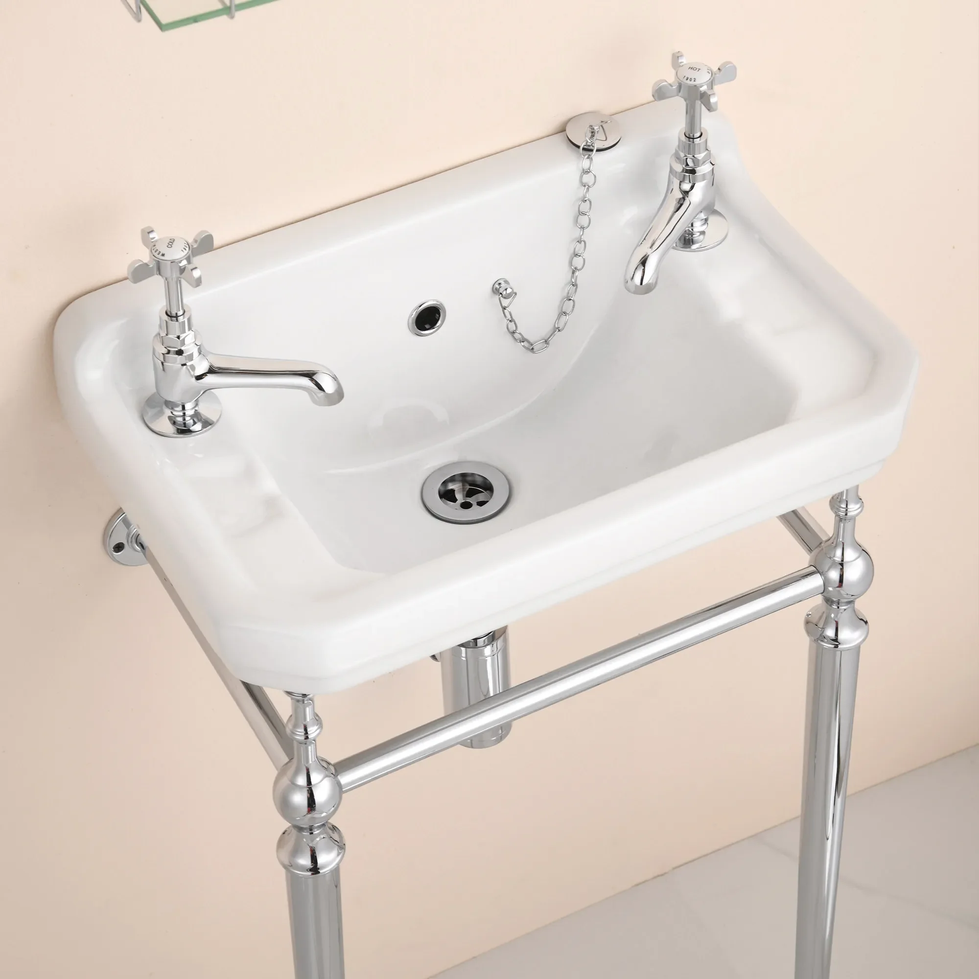 DSA small apartment European mini balcony wash basin, retro outdoor small size floor bracket basin