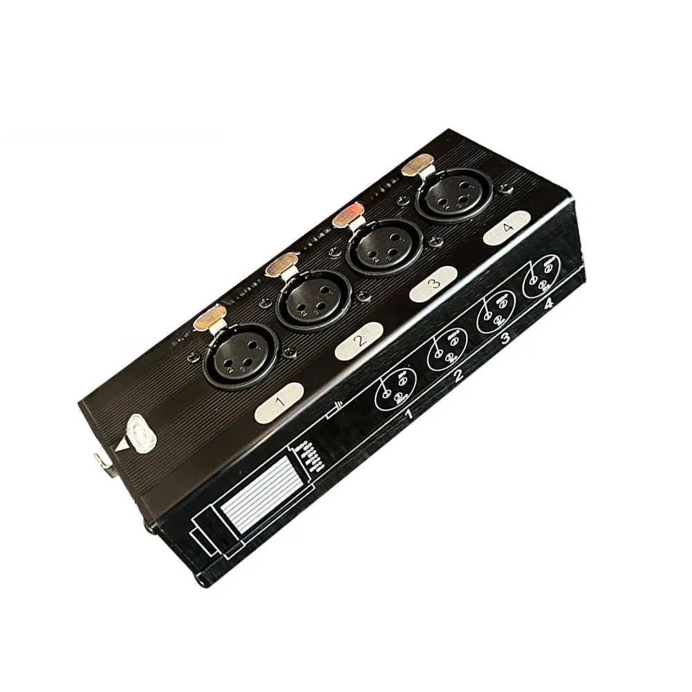 For DMX512-Compatible XLR Network Cable Extender with 4-Channel Input for AES COM Signal Distribution Over 300m
