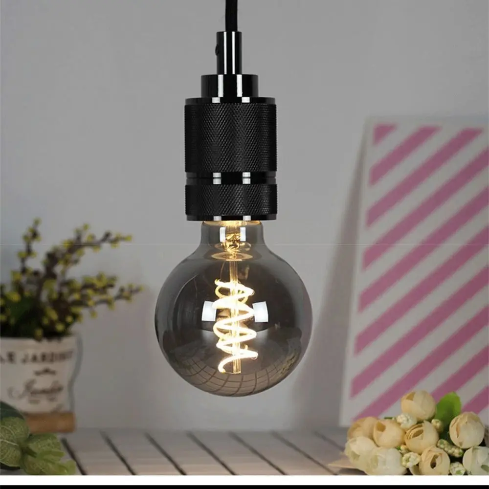 حار مطلي رمادي خمر الرجعية لمبة خيوط الزجاج خيوط اديسون مصباح دافئ الأبيض اديسون مصباح خمر ديكور
