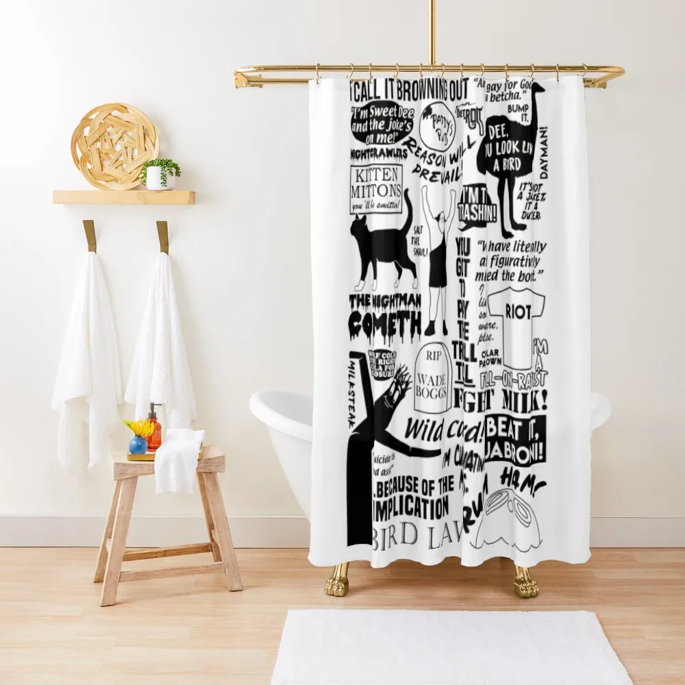 

It's Always Sunny Quotes Shower Curtain Modern Accessory Bathrooms Anime Shower Curtain