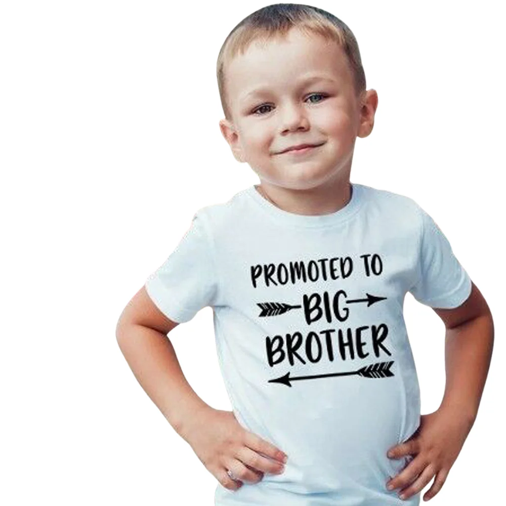 

Детская футболка с коротким рукавом, с надписью «Lovey To Big Brother»