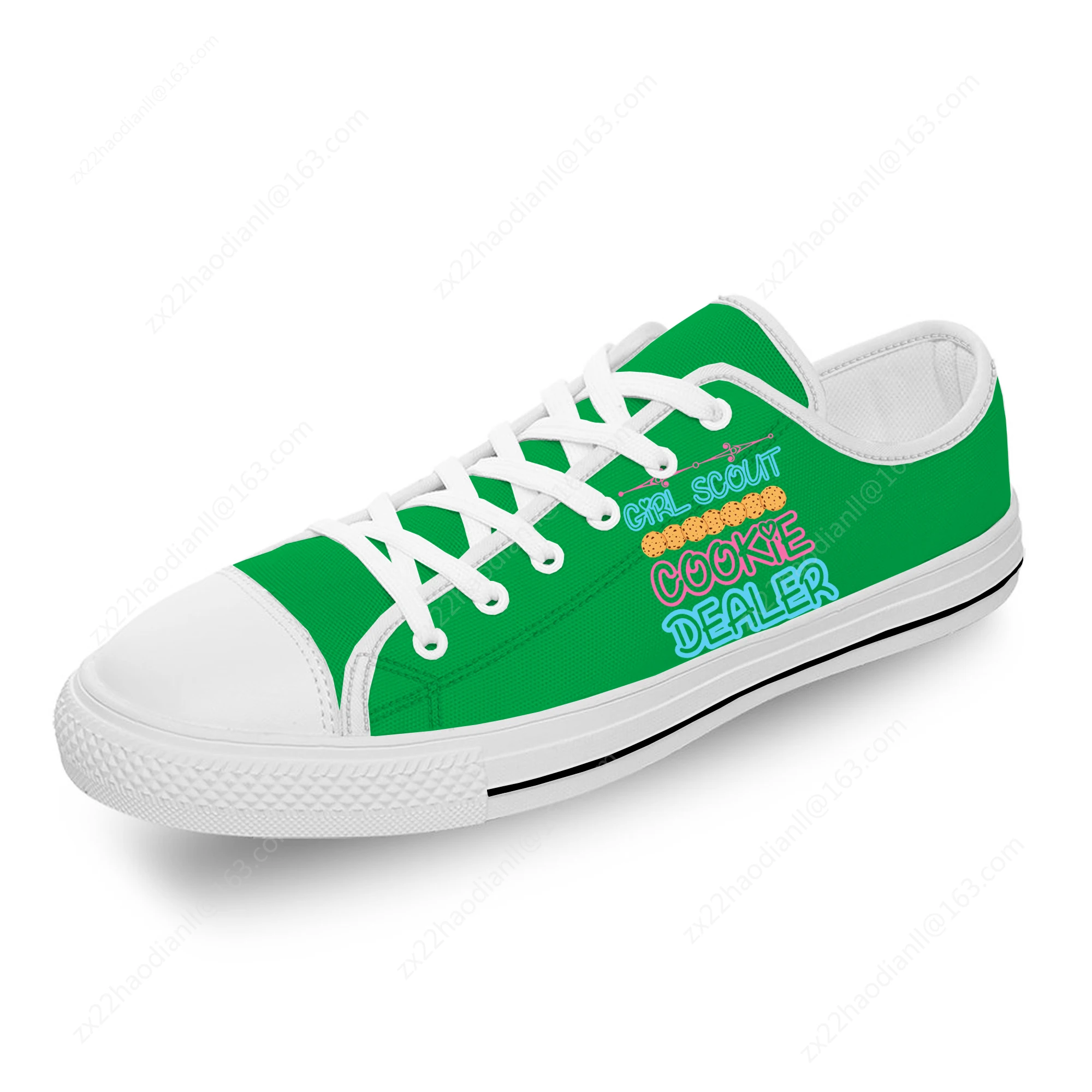Cookie Dealer Girl Low Top Sneakers Mens Womens Teenager Casual Shoes Canvas Running Shoes 3D Print Breathable Lightweight shoe