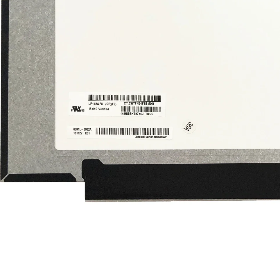LP140WF8 SPF9 LP140WF8-SPF9 14,0 polegadas 60Hz EDP 30 PINOS 1920X1080 Tela LCD para laptop