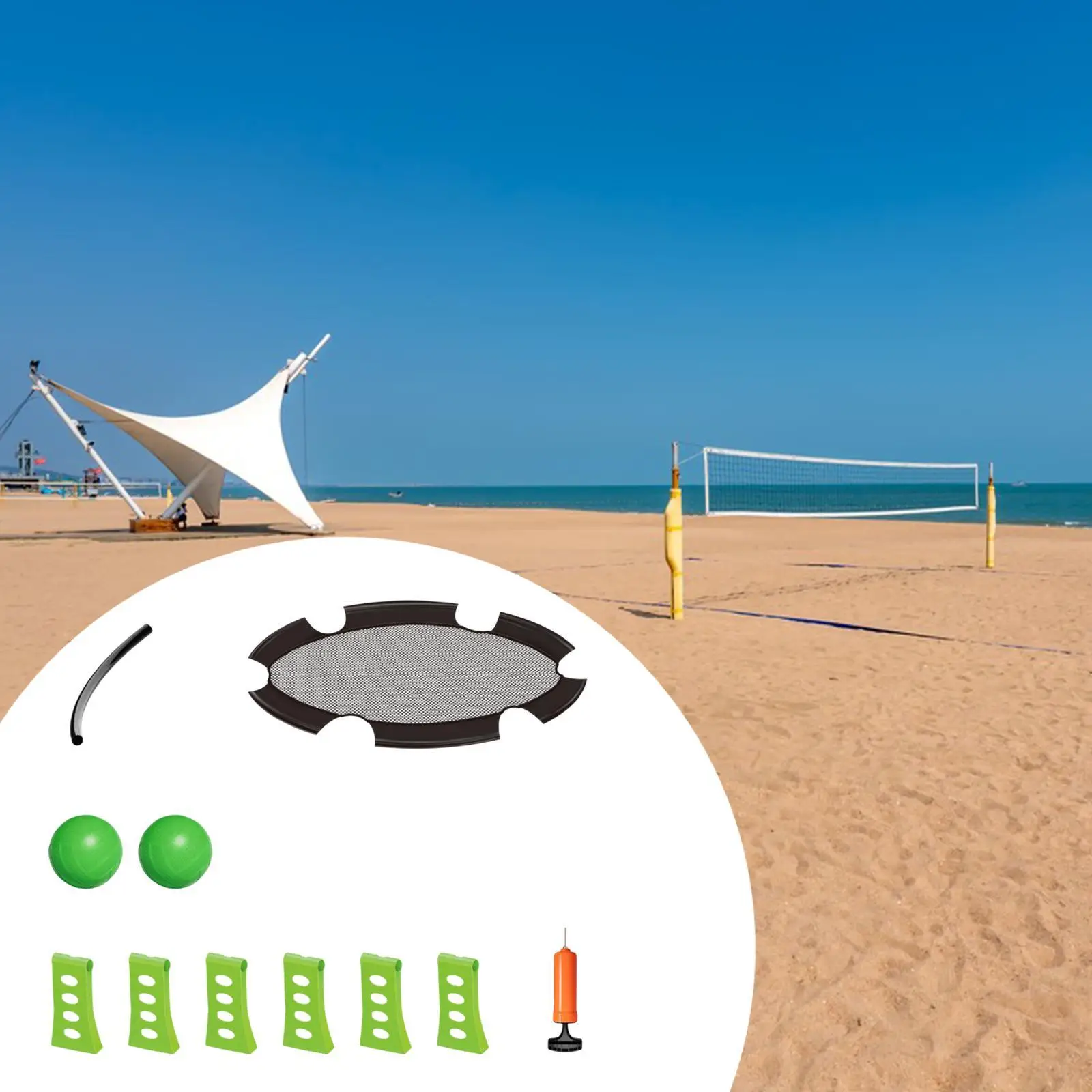 Beach Volleyball Game Set Outdoor Volleyball Net Game Toys Training with Balls Beach Ball Playing Net for Park Indoor Yard