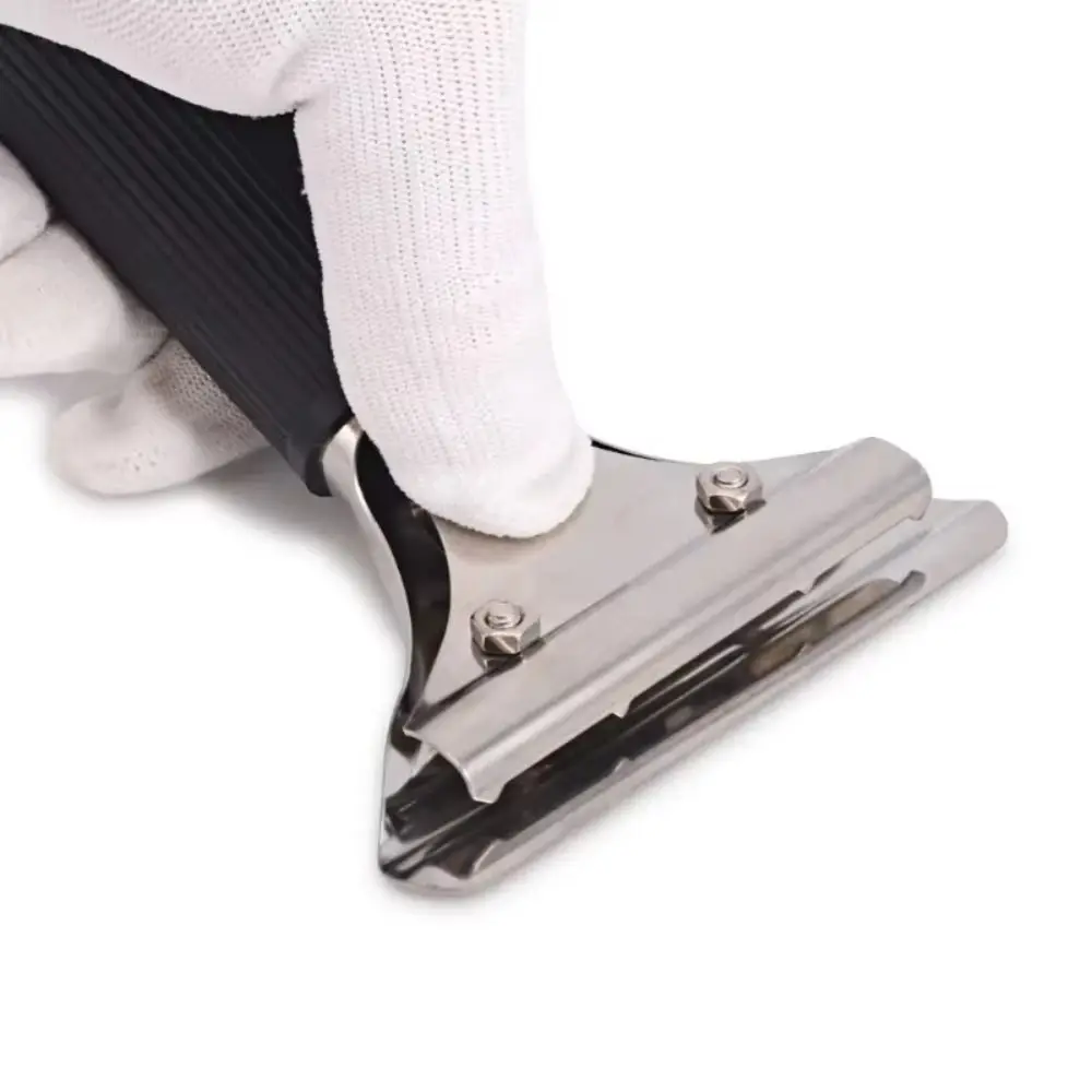 Stainless Steel Handle Car Window Tint Squeegee Replaceable Insert Oxford Rubber Glass Film Squeegee Clip-on Design