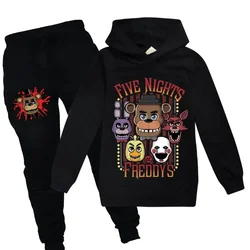 Kids Clothing Sets 2PCS Boys Girls Children's Set Cartoon animal printing Clothes sport Suit FNAF Outwear Hoodies + Long Pants