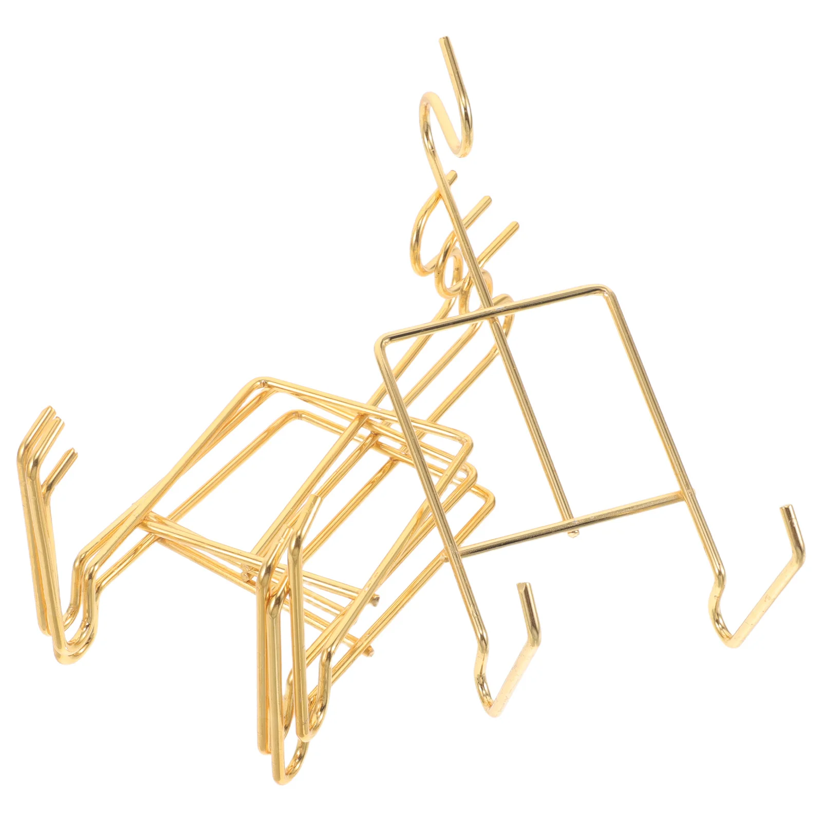 

4Pcs Tea Cup Saucer Display Holder Metal Wire Organizer Kitchen Countertop Coffee Mug Plate Stand Storage Rack