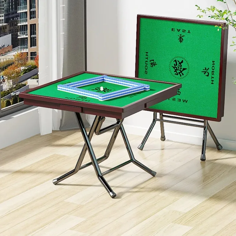 

Mahjong table foldable 90 hand rub household dining table fire easy to play cards small sparrow table manual outdoor