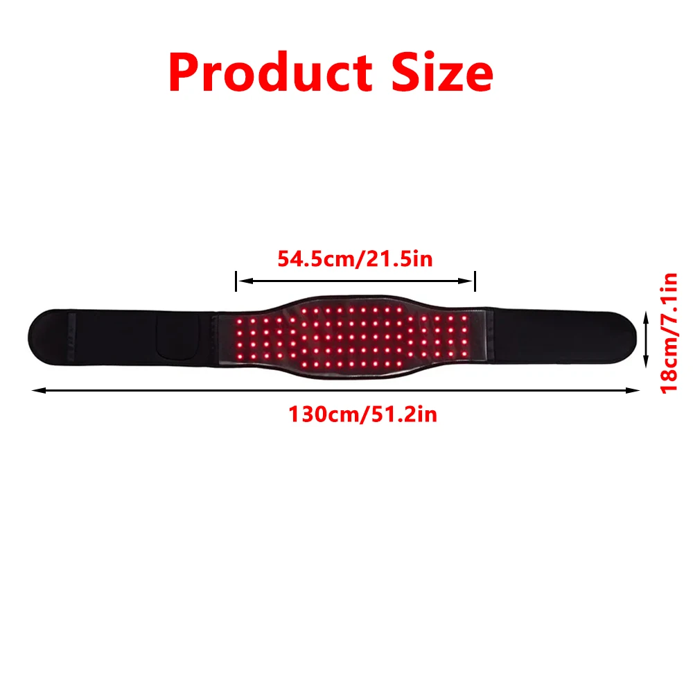 Red Light Wrap Belt 85Pcs Red Lamp Waist Body Belt Near Infrared 850nm&660nm for Fat Weight Loss Sliming Fatigue Relief Jecaliz