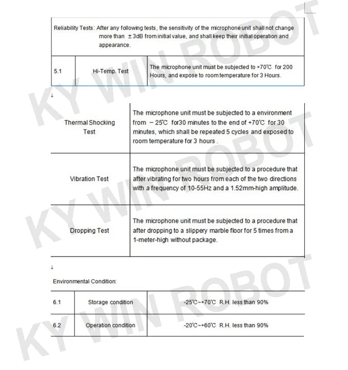 10 STÜCK/SET 9X7X5mm 9750 MIC Kapsel Elektret-Kondensatormikrofon Unidirektional Störungsfrei Hohe Empfindlichkeit Doppelte Kapazität – Detail 3