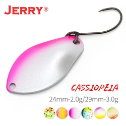 Jerry Cassiopeia Micro Trout Spoons Ultralight Brass Single Hook Freshwater 2g3g Metal Lures Area Pike Perch Fishing Pesca