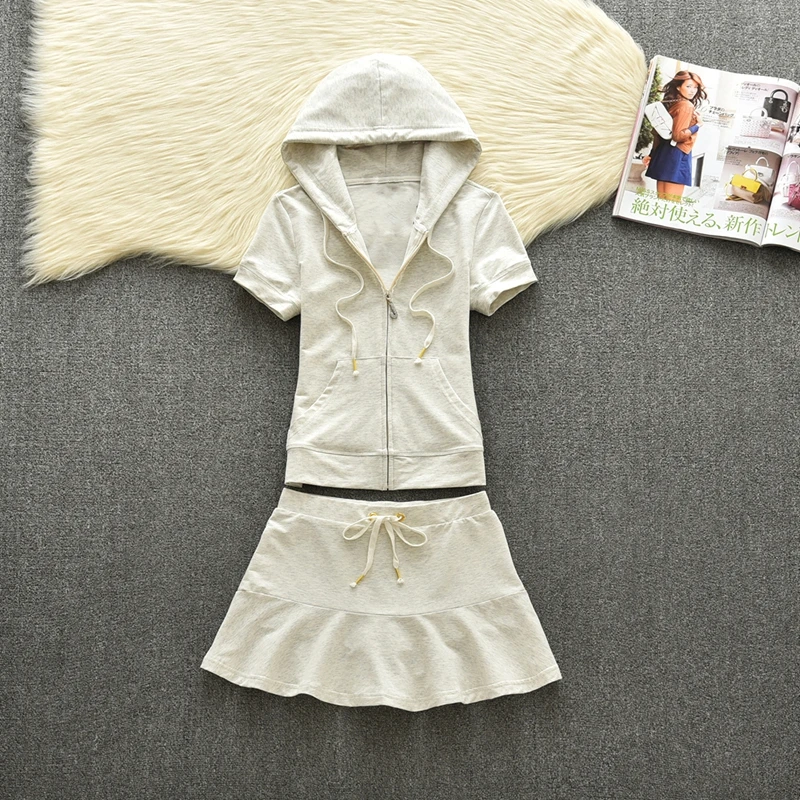 2025 Summer Solid Color Baseball Suit Women's Slim Tennis Skirts Short Sleeved Pleated Skirts