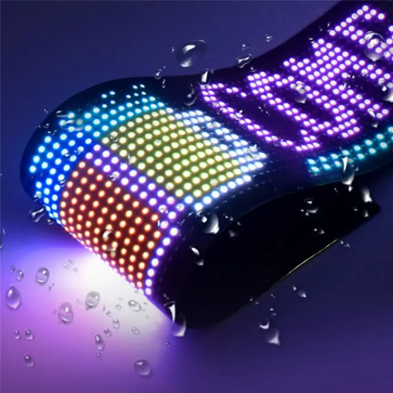 A29F-LED Pixel Panel USB 5V 16X96 Resolution Flexible LED Module RGB Scrolling Text Animation Display Bluetooth APP