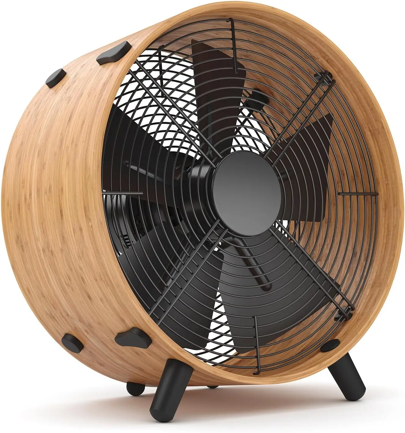 Form fan  , with  -friendly bamboo ring, three speed levels, adorns home or office, 55 W