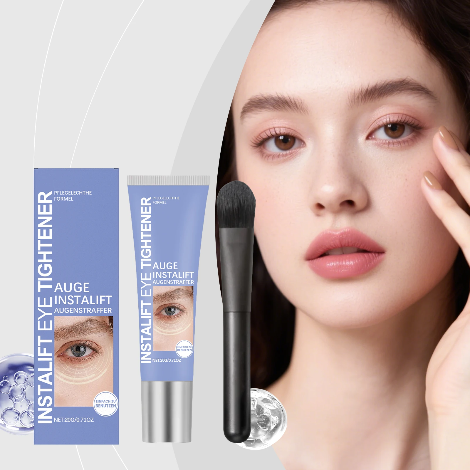 

Eye Bags Removal Instant Eye Tightener Anti Wrinkle Moisturizing Skin Lifting Hyaluronic Acid Elimination Dark Circles Cream 20g