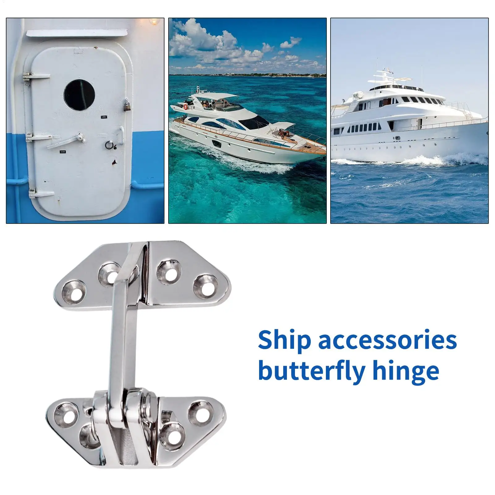 Stainless Steel Door Hinges Marine-Grade Butterfly Design Support Heavy Duty Hinges for Cabinet Gate Furniture Boat Outdoor Shed