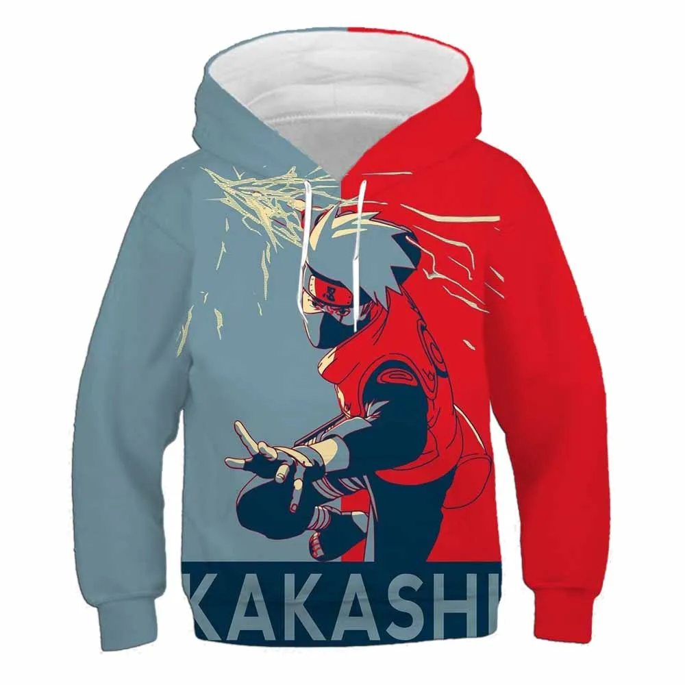 

2025 new anime naruto hooded sweater Kids/AdultsY2K street fashion casual quick-drying oversized top T-shirt