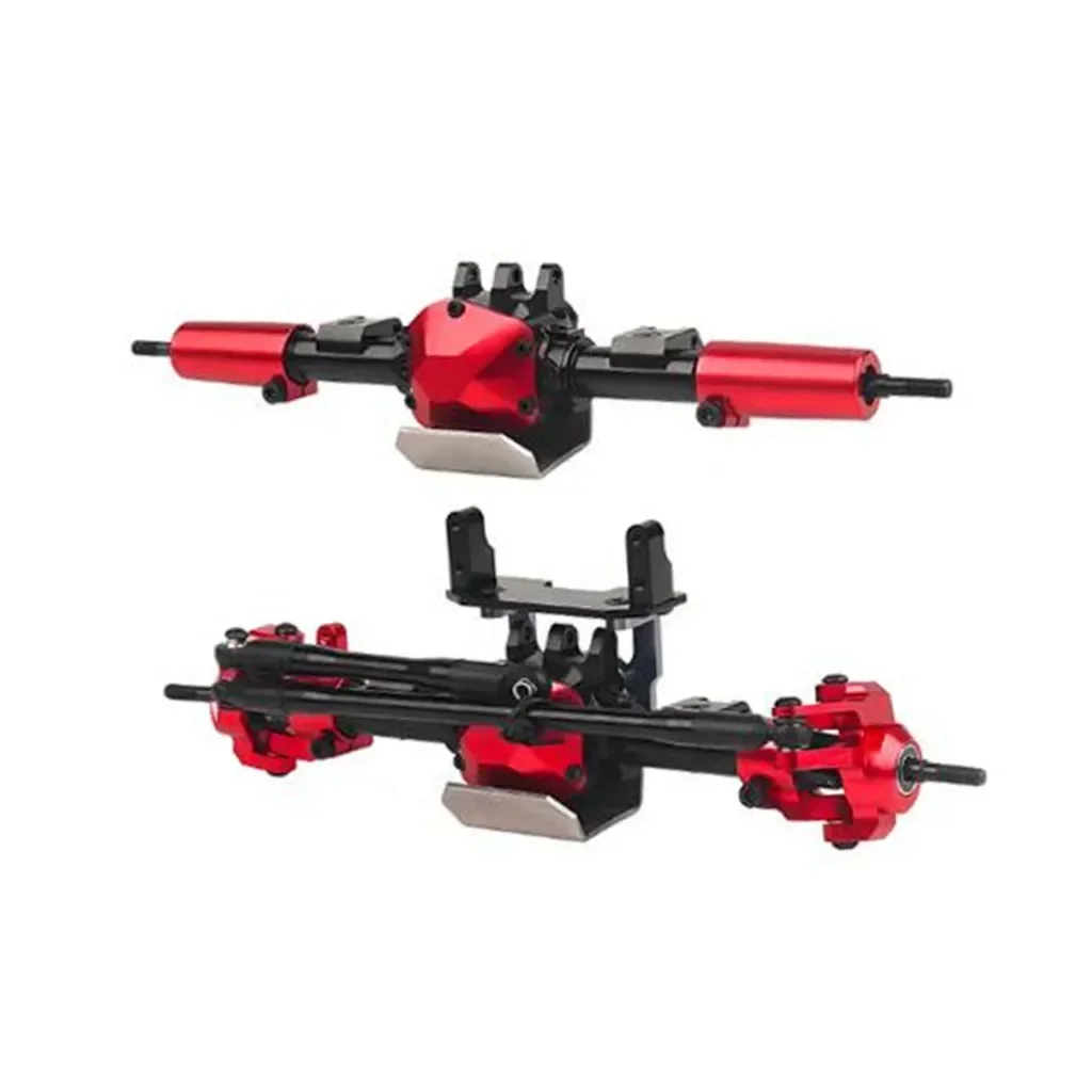 RC Car CNC Metal Front / Rear Axle with Protector for 1:10 RC Crawler Car Axial SCX10 II 90046 90047