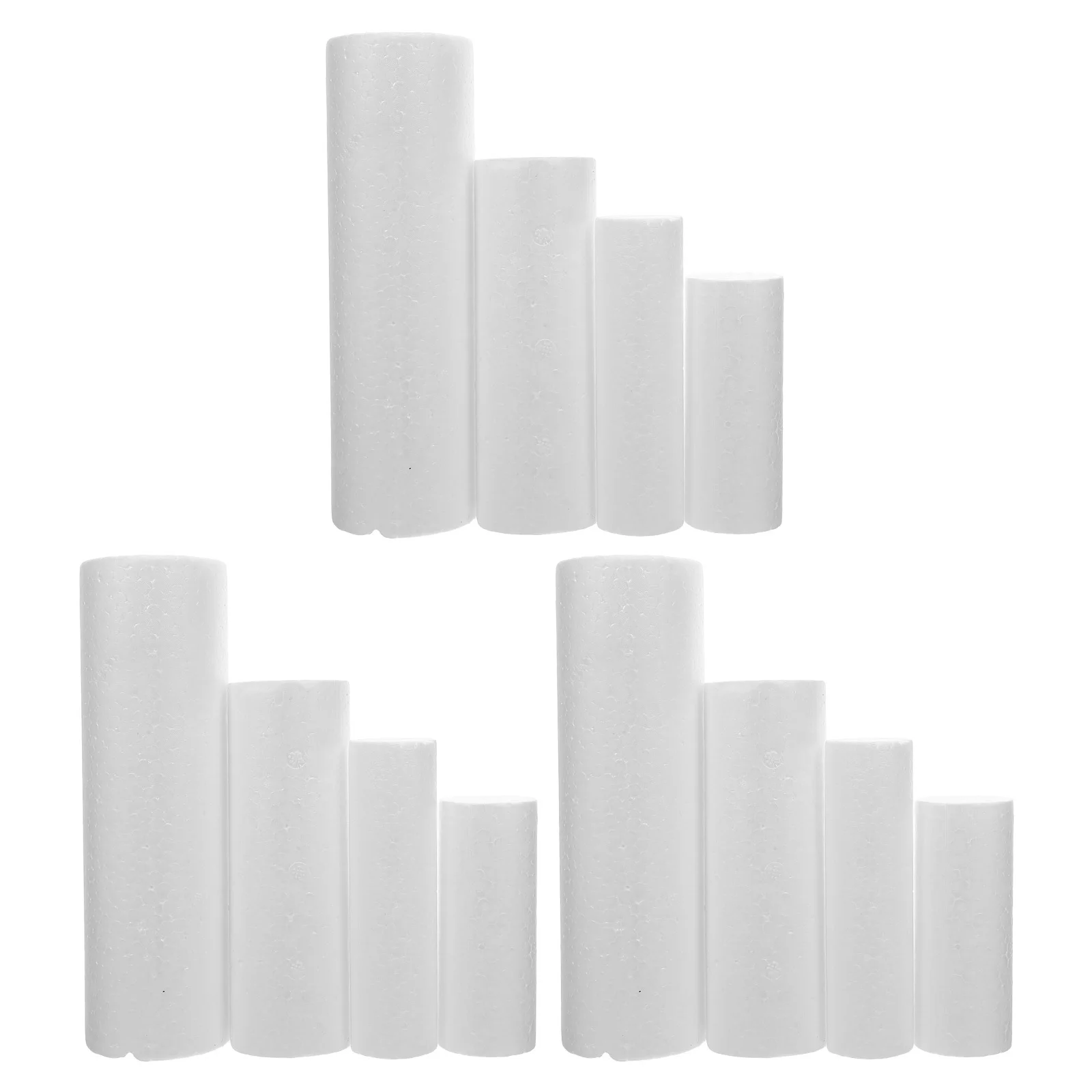 

12Pcs Christmas Foam Cylinders White Craft Foam Tubes DIY Flower Arrangements Decor Modeling Supplies Christmas Craft Rods