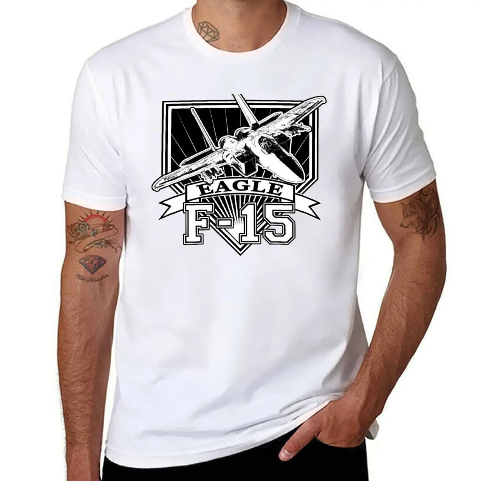 

F15 Eagle Fighter Jet T-Shirt man t shirt heavy cotton anime t shirts oversize T-Shirt