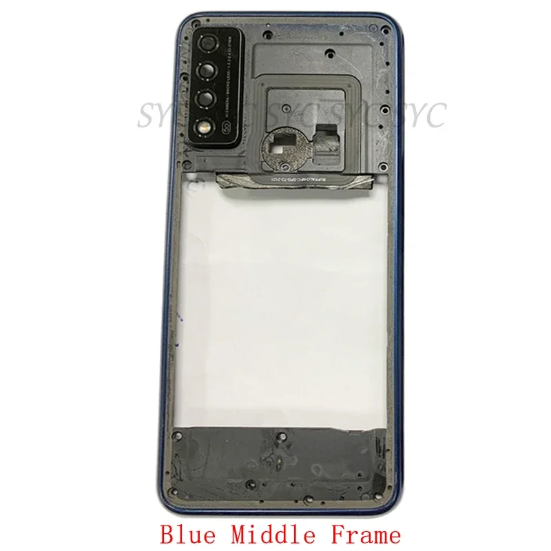 Rear Door Battery Cover Housing Case For TCL 20 R 5G T767H Back Cover with Middle Frame Camera Frame Logo Repair Parts