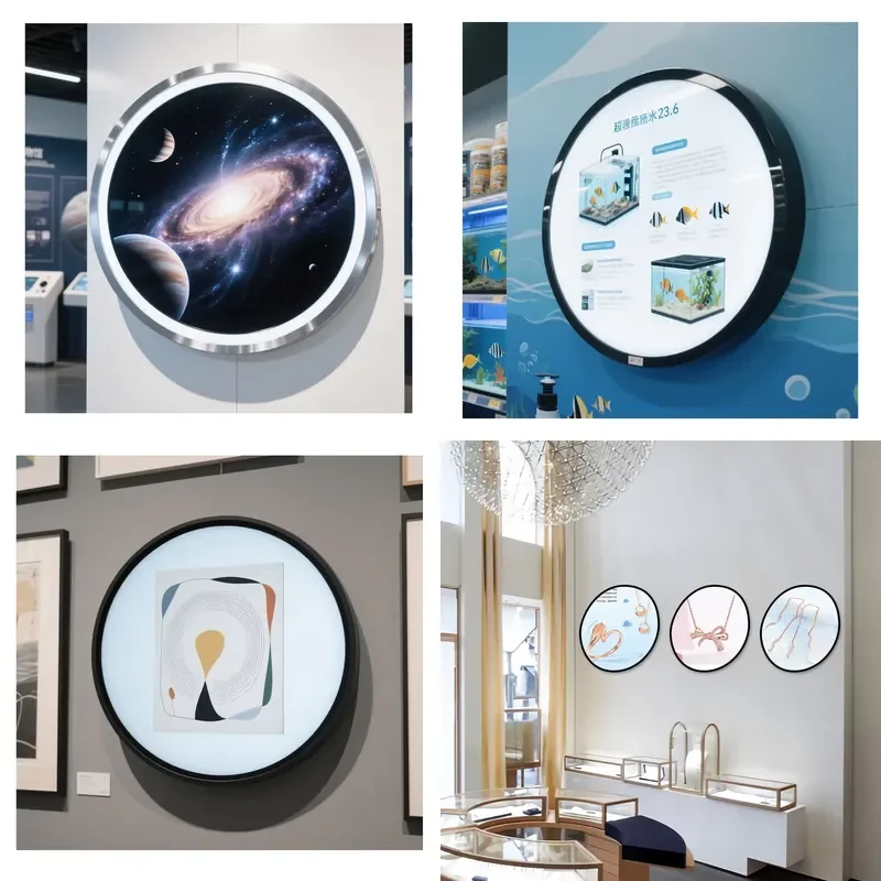 Designed for businesses and professionals seeking high-impact visual communication, this round LCD display solves the