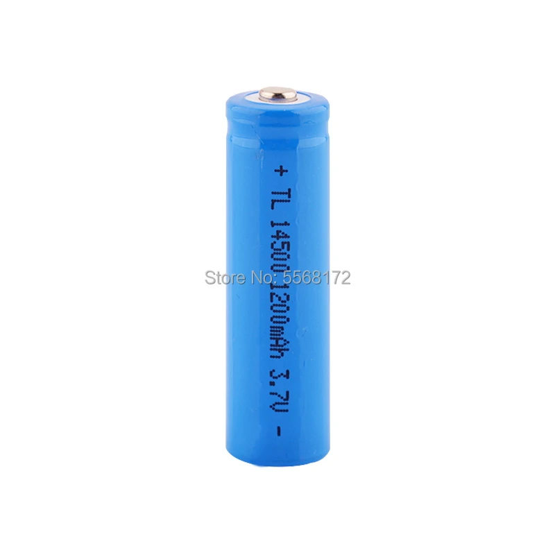 High Capacitance 14500 Battery 3.7V 1200mAh Rechargeable li-ion Battery for Led Flashlight Battery