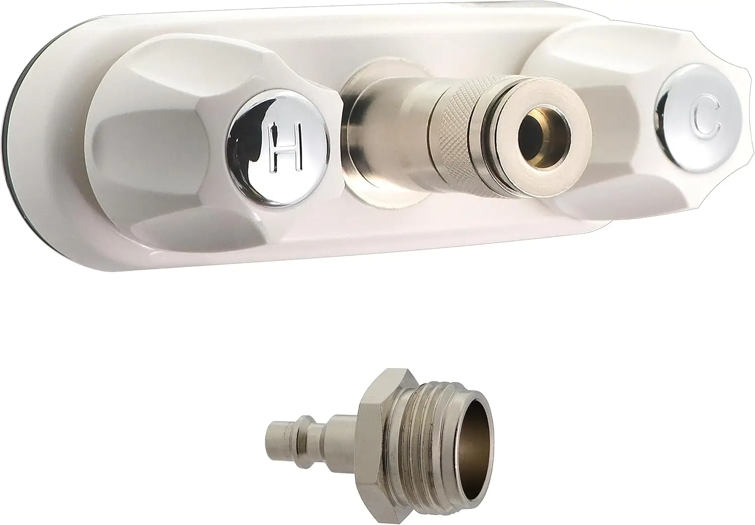 

RV Quick Connect Faucet, Camper Water Hose Hook Up Shower Faucet Replacement, RV Exterior Quick Connect Faucet