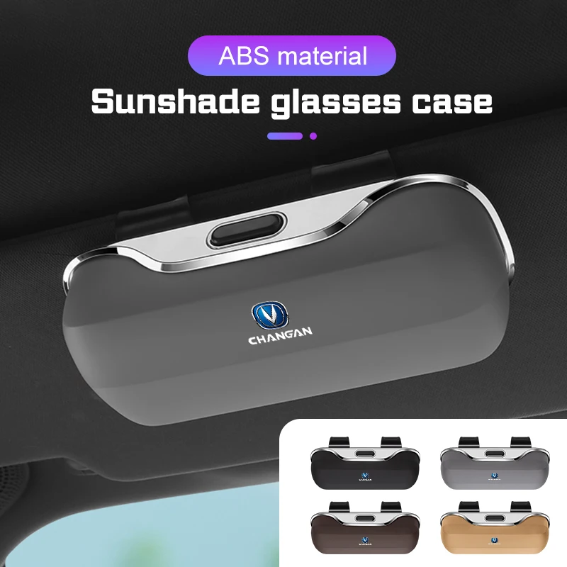 

Car Visor Glasses Box Eyeglass Case For Changan unik uni-t uni-v CS55 CS75 CS35 Plus CS15 CS95 RAETON CX70 Car Sunglasses Holder