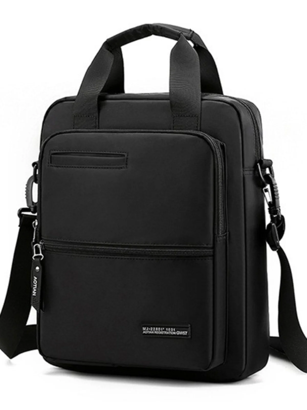 

Waterproof Busin A4 File Bag 3 Inch Vertical Men's Crossbody Cuter Bag Casual Ox Leather Document Carrier