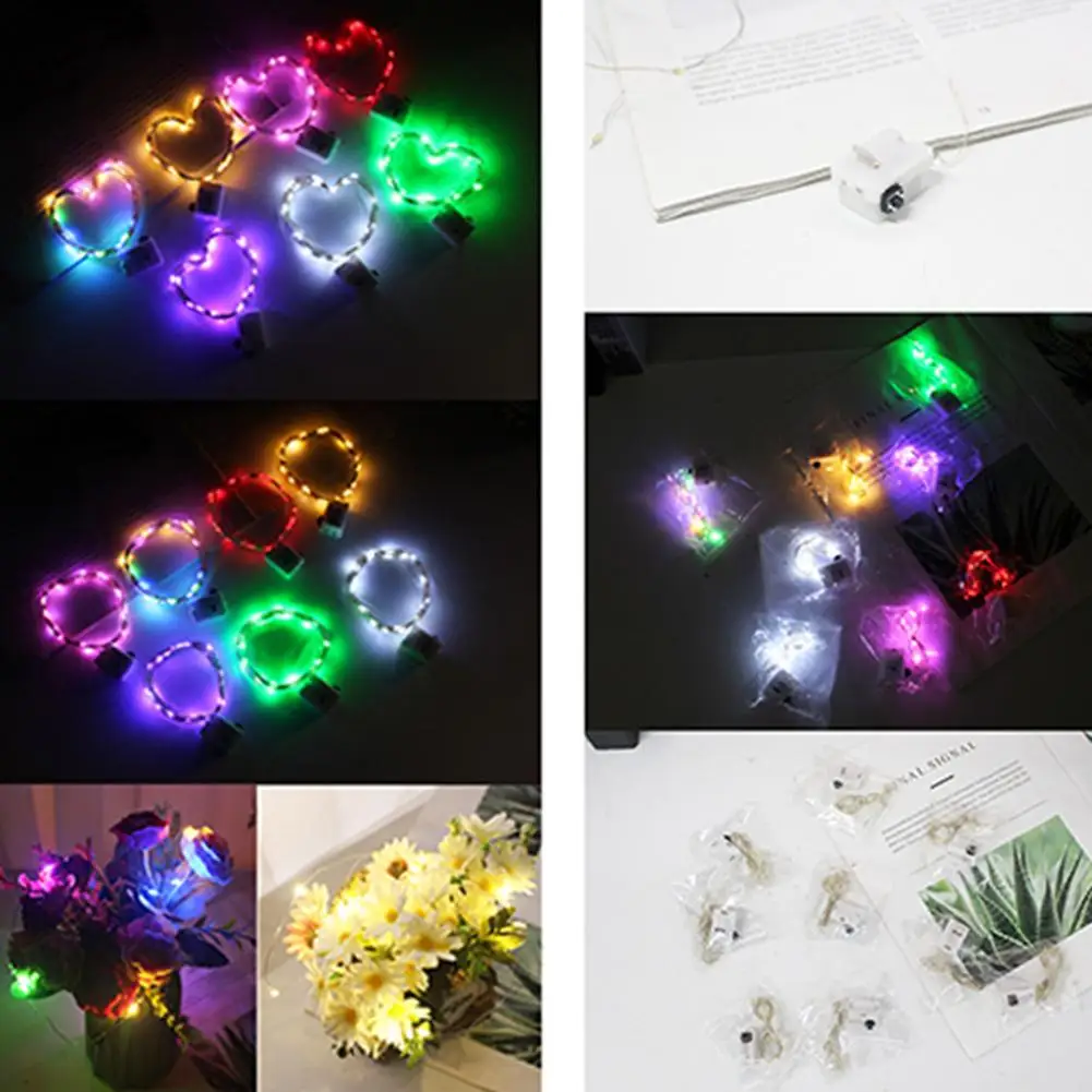 Cuerdas de iluminación Led, luces de hadas flexibles impermeables de 3 modos para sala de estar, dormitorio, jardín, pastel, flores, decoración de fiesta