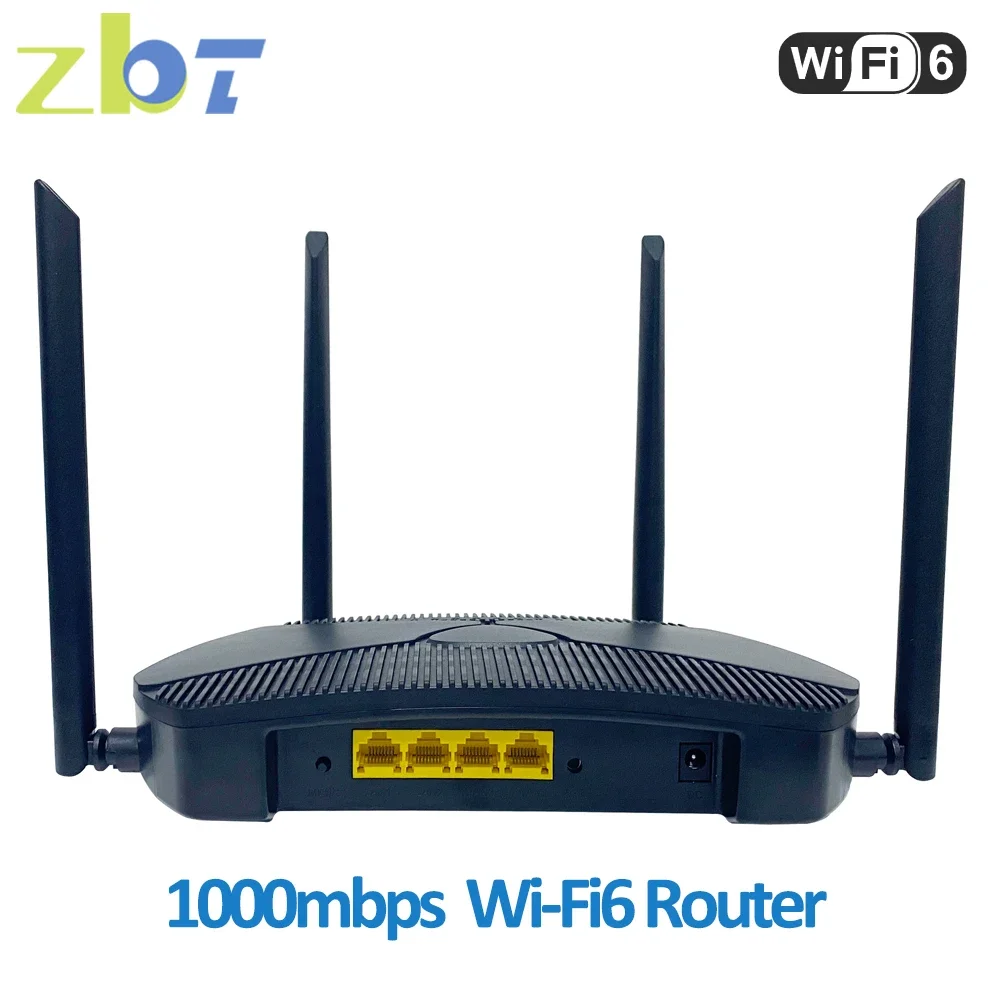 ZBT Wifi6 Router AX1800 1800 Mbps Wireless WIFI 5Ghz 2.4G 16MB Flash 256MB RAM Gigabit LAN Hotspot Wi-Fi Router for Home