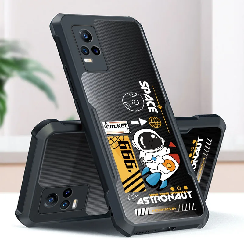 Для Vivo V21e V21 V20 SE V19 Neo V17 V15 V11 V9 V7 Plus V5s Pro Lite Youth 4G/5G Прозрачный чехол для защиты от падения No 6