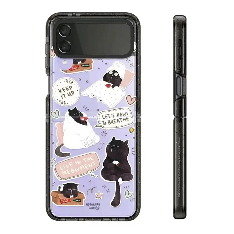 

Black Cat Protective Case for Samsung Galaxy Z Flip 3 4 5 Hard Case Shell