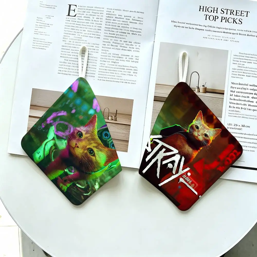 Game Stray Cat Premium Household Hanging Towel, Polyester Cotton Hand Wiping Towel, Sturdy for Bathroom Bedroom