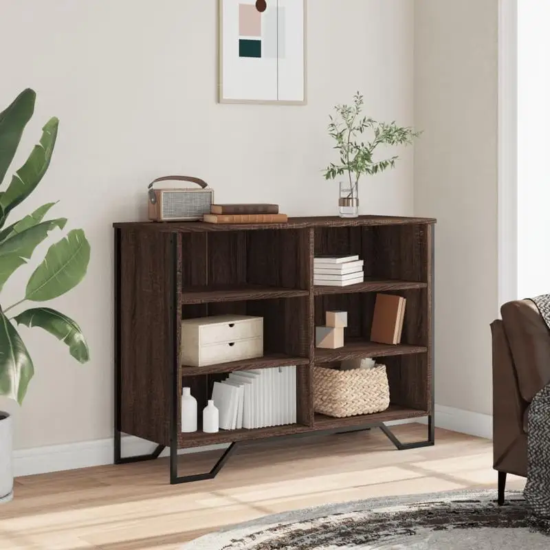 Meuble d'appoint 101x35.5x74.5 cm en bois, buffet de rangement pour salon avec portes, armoire en chêne pour entrée ou salle à manger, design moderne et élégant