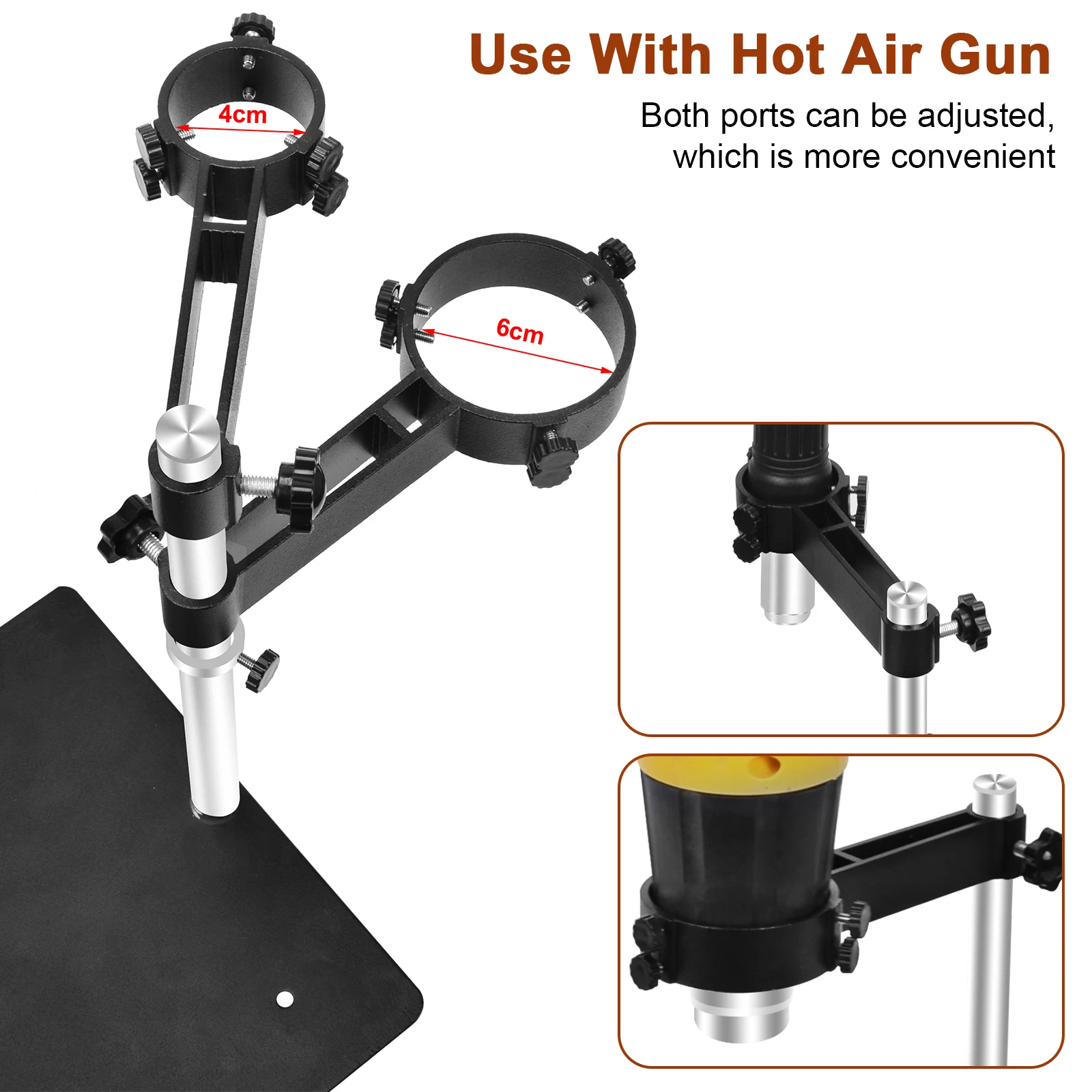 NEWACALOX Magnetic Soldering Helping Hands Hot Air Gun Holder PCB Clip Soldering Station for Electronic Repair Welding Tool