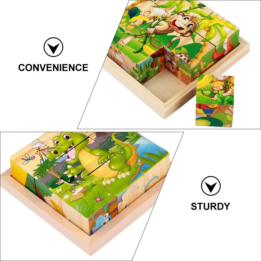 5pcs Puzzle Tray Wooden For 3D Block Storage Unfinished Wood Organizer Sorting Tray Kids Puzzle Game Mat Accessory