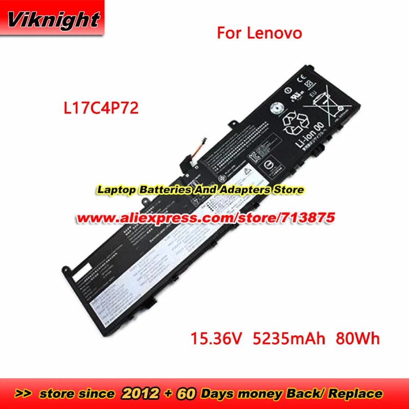 

Genuine L17C4P72 Battery for Lenovo ThinkPad P1 GEN1-20QT 20MD X1 EXTREME-20MG laptop L17M4P72 01AY969 01AY968 L18M4P71 L17L4P72