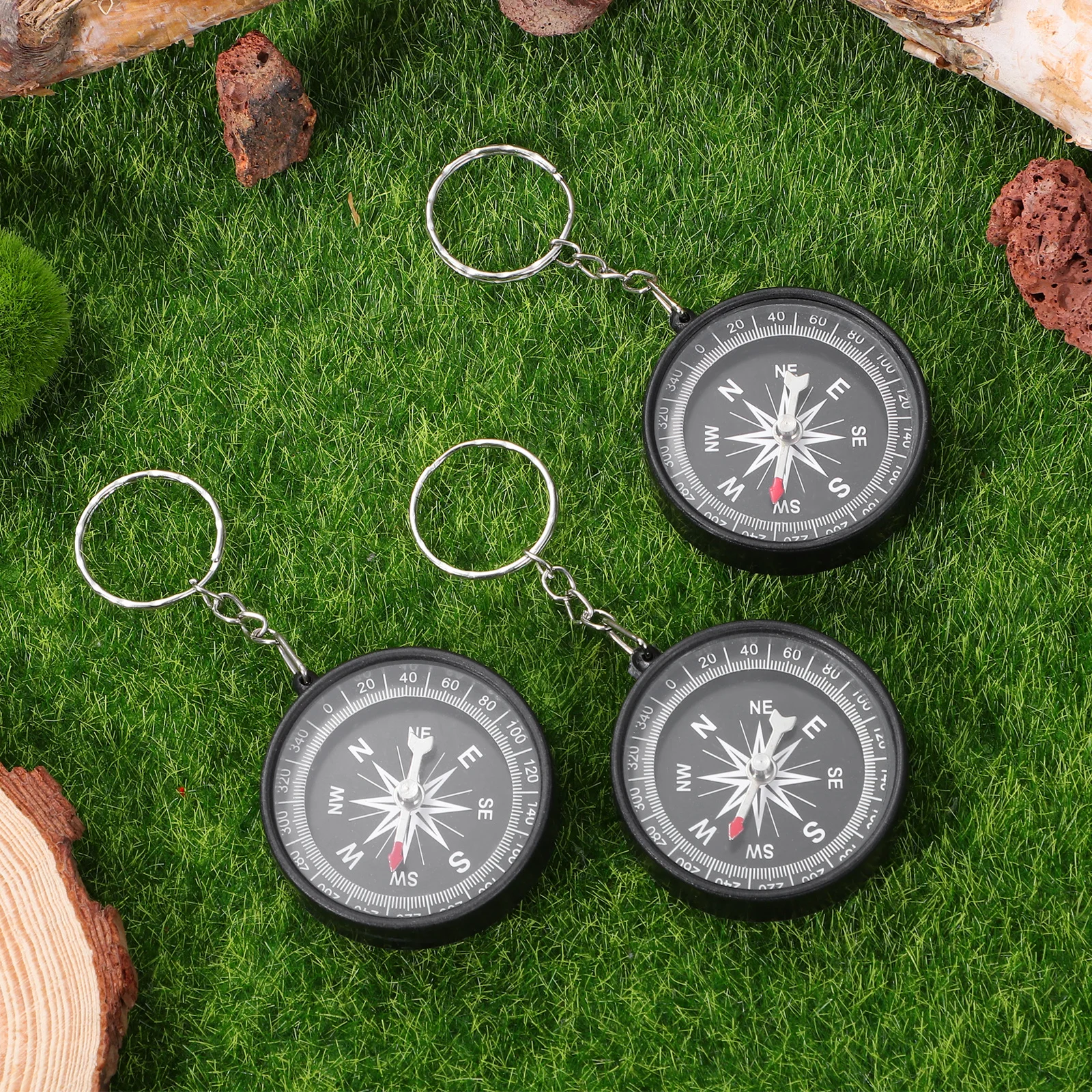 

12pcs 12 Compass Keychains Elegant Alloy Long Term Use Gifts Birthday Thanksgiving Christmas Graduation Party Favor Pirate