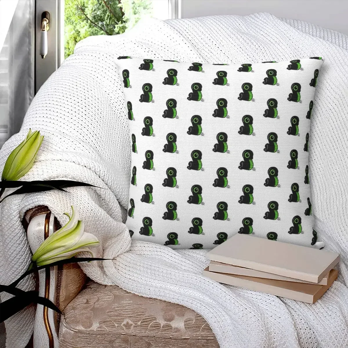 Sneki Snek Fan Design Razer Sticker Square Pillowcase Pillow Cover Polyester Cushion Decor Comfort Throw Pillow for Home Bedroom