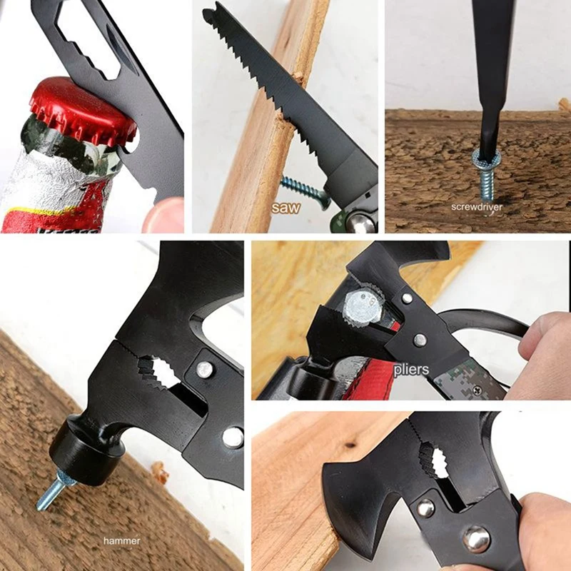 ハンマー多機能斧プライヤー鋸レンチコークスクリューカッターコンビネーションツールコンビネーションツールアウトドアキャンプアウトドアキャンプ