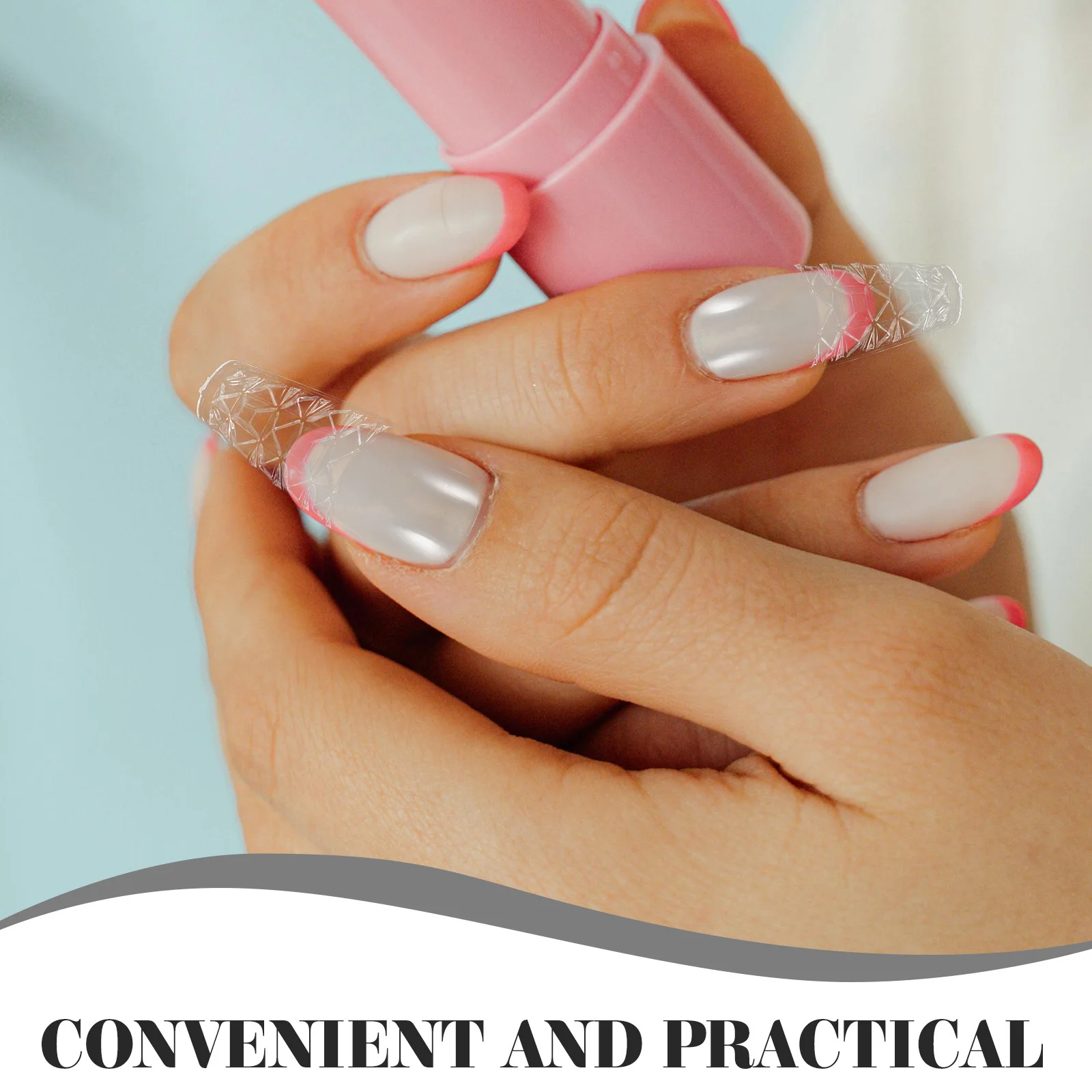 120 szt. Przezroczyste sztuczne paznokcie do naklejania, pełne pokrycie, tipsy dla kobiet, akcesoria do samodzielnego manicure, ozdoby do paznokci, tipsy.